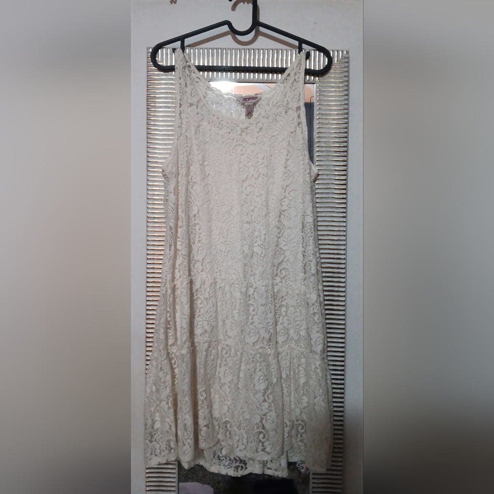 Cream Lace Mini Dress